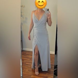 Fame and Partners blue prom, evening maxi dress, Size 0